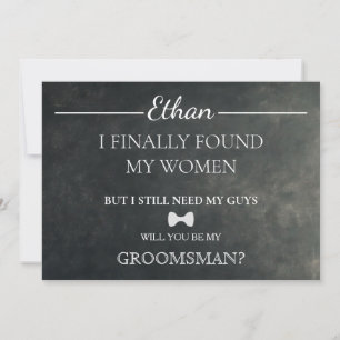 Will  You  Be My Groomsman? Invitation
