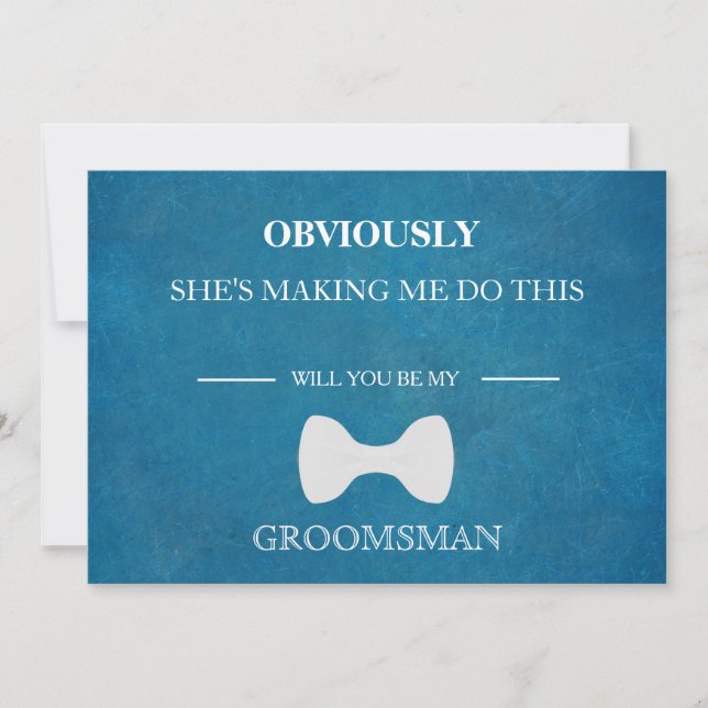 Will  You  Be My Groomsman? Invitation (Front)