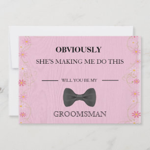 Will  You  Be My Groomsman? Invitation