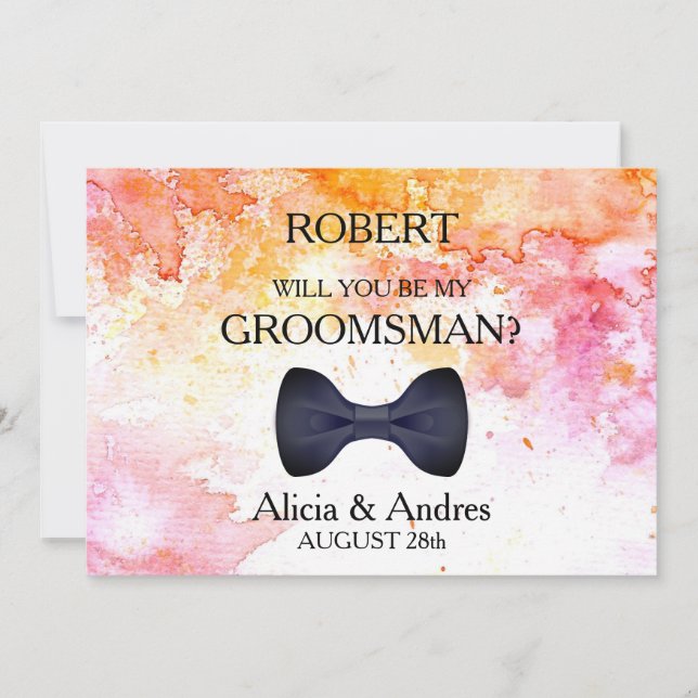 Will you be my Groomsman? Invitation (Front)