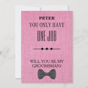 Will  You  Be My Groomsman? Invitation