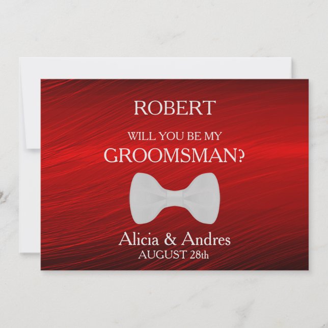 Will you be my Groomsman? Invitation (Front)