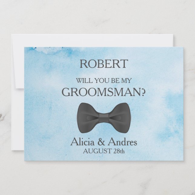 Will you be my Groomsman? Invitation (Front)