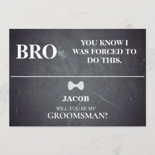 Will  You  Be My Groomsman? Invitation