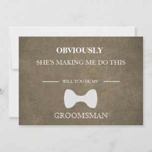Will  You  Be My Groomsman? Invitation