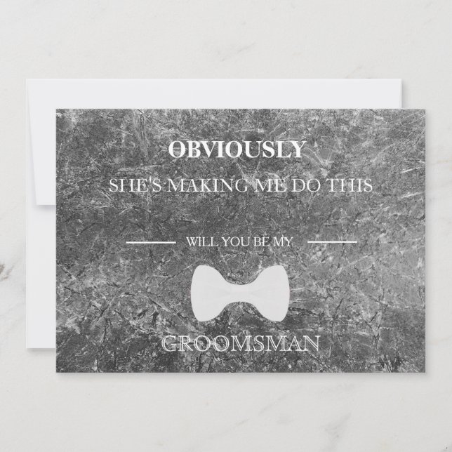 Will  You  Be My Groomsman? Invitation (Front)