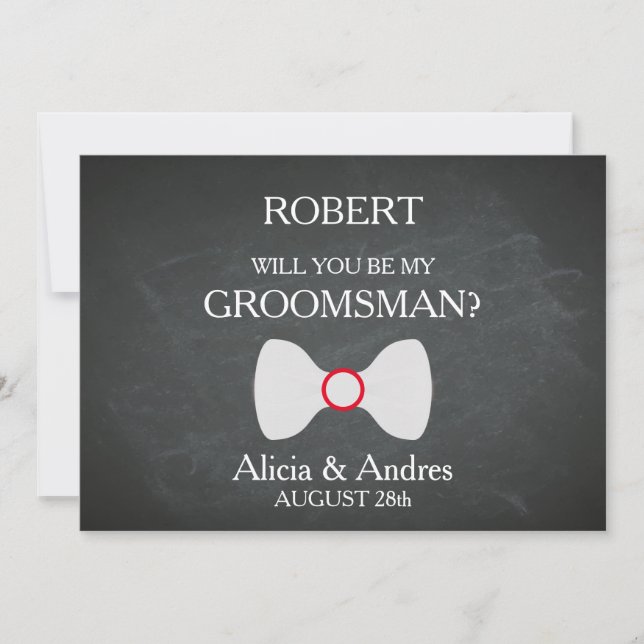 Will you be my Groomsman? Invitation (Front)