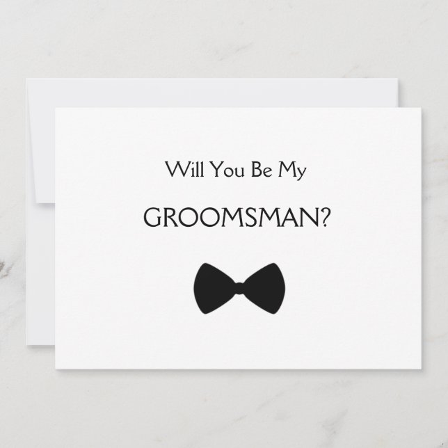 Will you be my groomsman? invitation (Front)