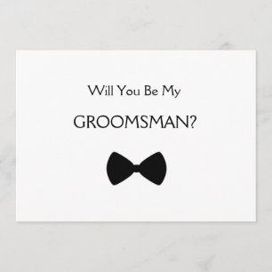 Will you be my groomsman? invitation
