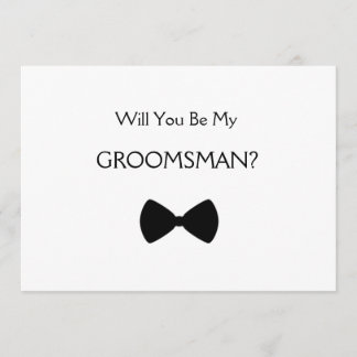 Will you be my groomsman? invitation