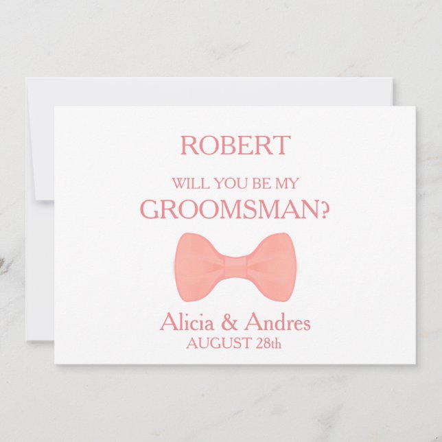 Will you be my Groomsman? Invitation (Front)