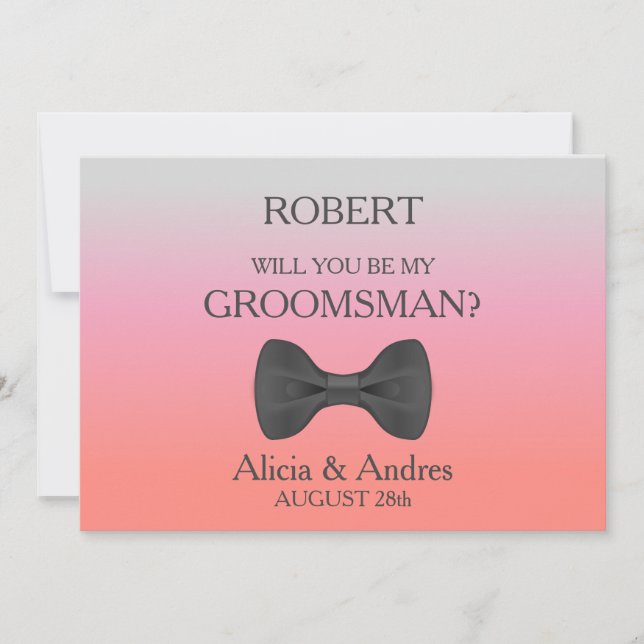 Will you be my Groomsman? Invitation (Front)