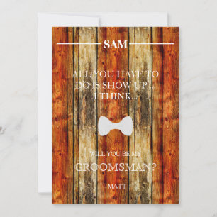 Will  You  Be My Groomsman? Invitation