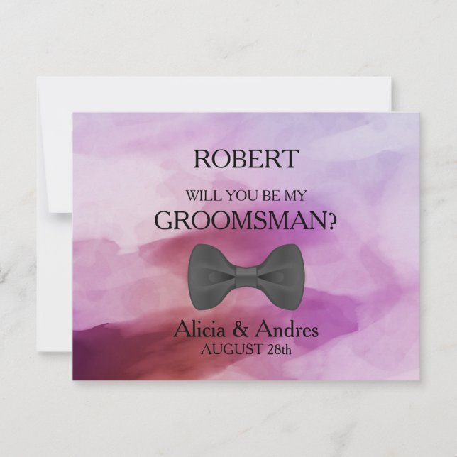 Will you be my Groomsman? Invitation (Front)