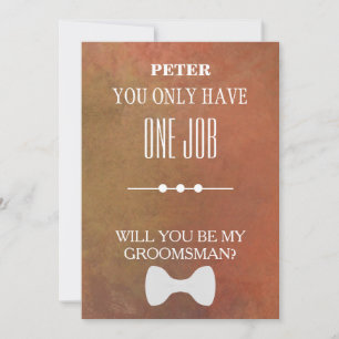 Will  You  Be My Groomsman? Invitation
