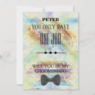 Will  You  Be My Groomsman? Invitation