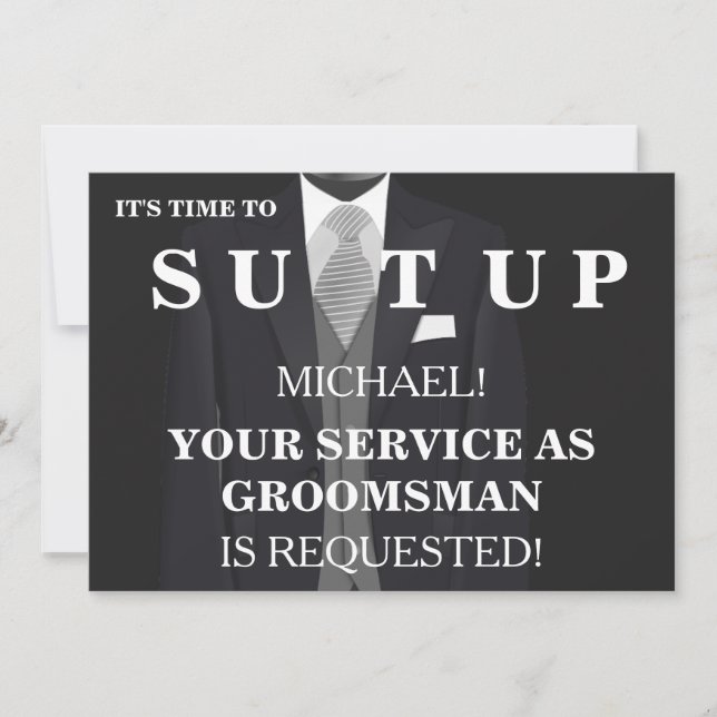 Will You Be My Groomsman Invitation (Front)