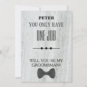 Will  You  Be My Groomsman? Invitation