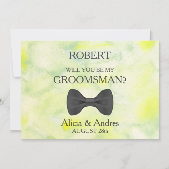 Will you be my Groomsman? Invitation (Front)