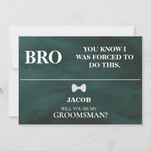 Will  You  Be My Groomsman? Invitation