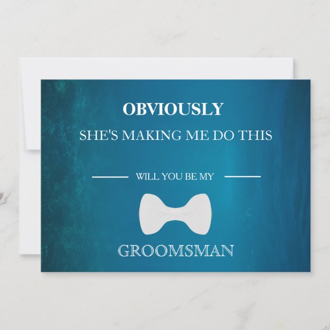 Will  You  Be My Groomsman? Invitation (Front)