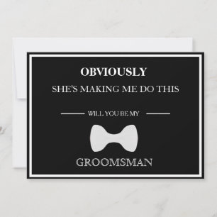 Will  You  Be My Groomsman? Invitation