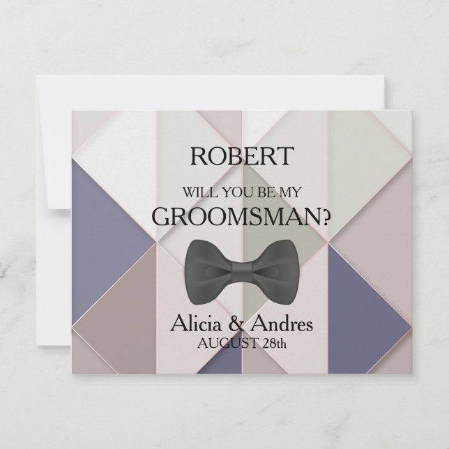 Will you be my Groomsman? Invitation (Front)
