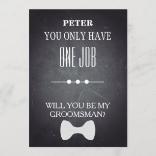 Will  You  Be My Groomsman? Invitation