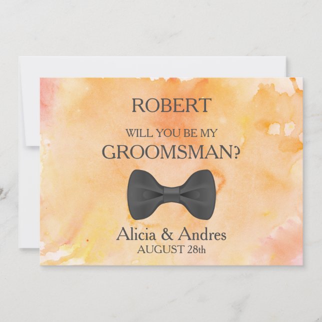 Will you be my Groomsman? Invitation (Front)