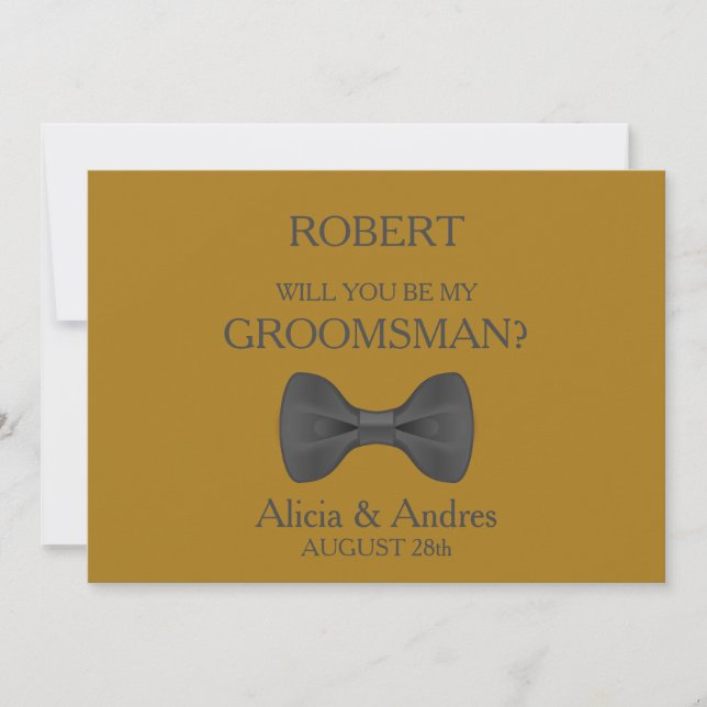 Will you be my Groomsman? Invitation (Front)