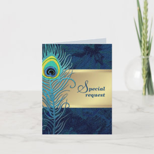 Will you be my Groomsman? Peacock Feather Invitation