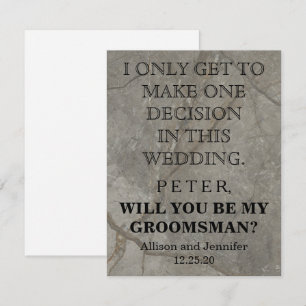 Will you be my Groomsman? Personalised Invitation