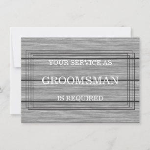 Will you be my Groomsman? Personalised Invitation