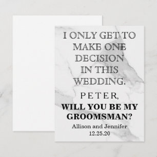 Will you be my Groomsman? Personalised Invitation