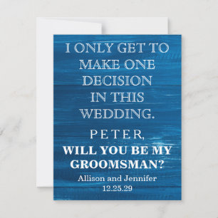 Will you be my Groomsman? Personalised Invitation