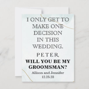 Will you be my Groomsman? Personalised Invitation