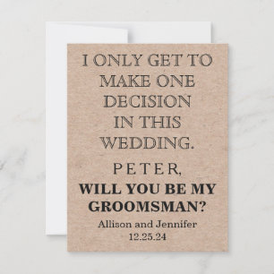 Will you be my Groomsman? Personalized Invitation