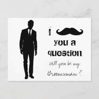Will you be my groomsman postcard