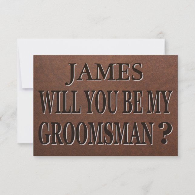 Will You Be My Groomsman Proposal Card (Front)