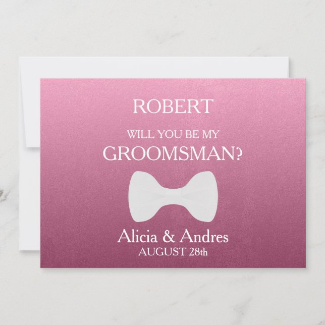 Will you be my Groomsman? Proposal Invitation (Front)