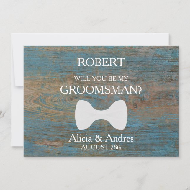 Will you be my Groomsman? Proposal Invitation (Front)