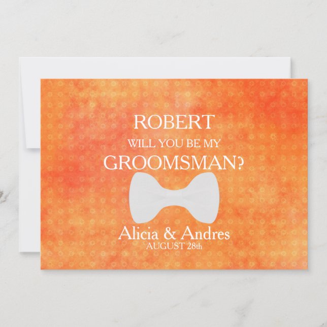 Will you be my Groomsman? Proposal Invitation (Front)