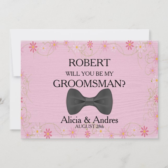 Will you be my Groomsman? Proposal Invitation (Front)