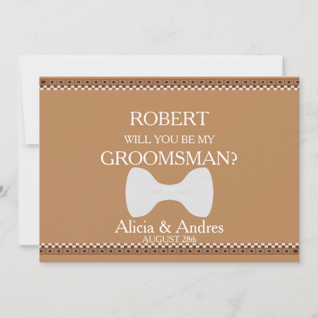 Will you be my Groomsman? Proposal Invitation (Front)