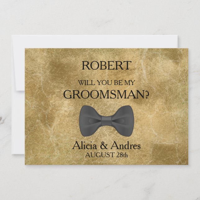 Will you be my Groomsman? Proposal Invitation (Front)