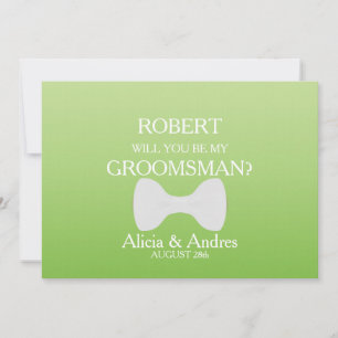 Will you be my Groomsman? Proposal Invitation