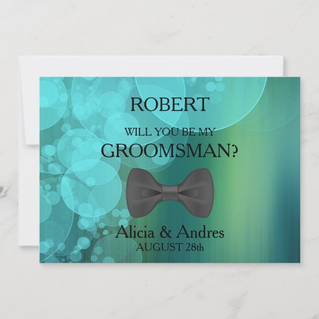 Will you be my Groomsman? Proposal Invitation (Front)