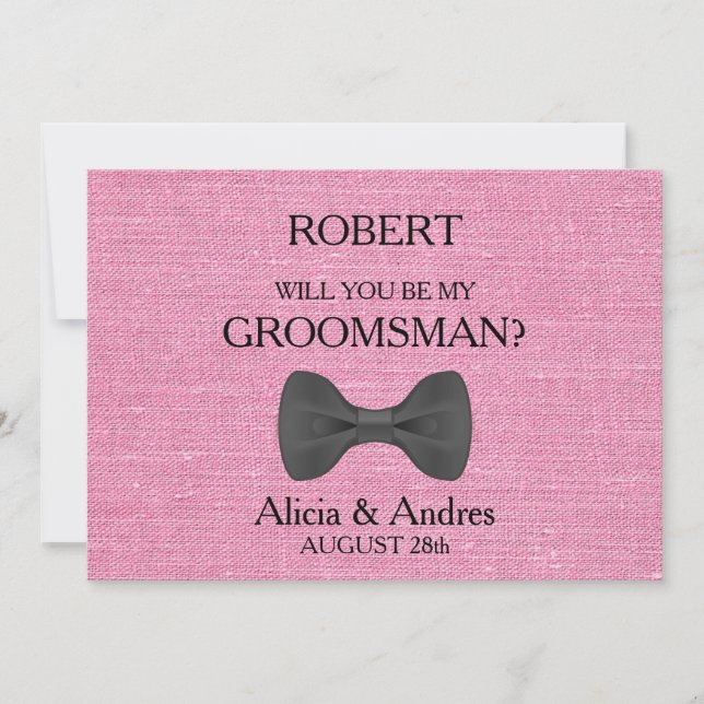 Will you be my Groomsman? Proposal Invitation (Front)