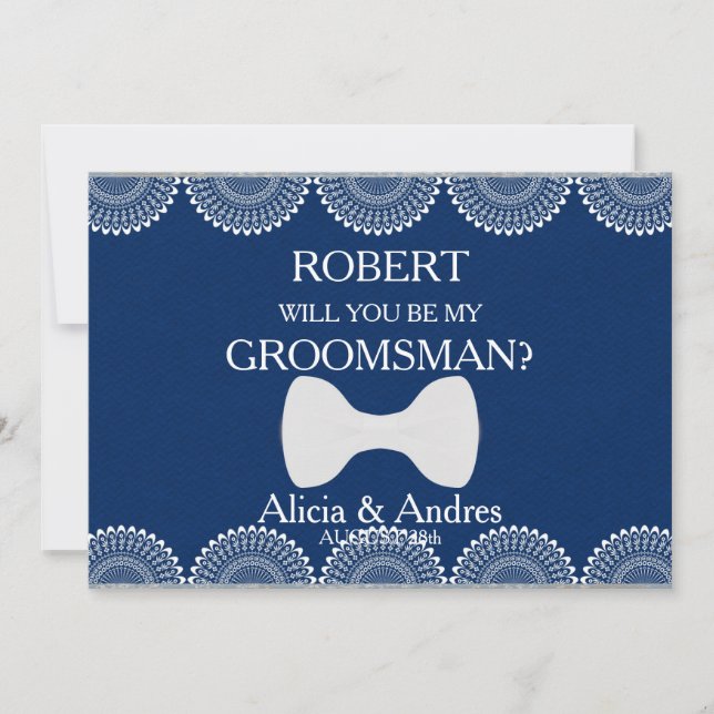 Will you be my Groomsman? Proposal Invitation (Front)