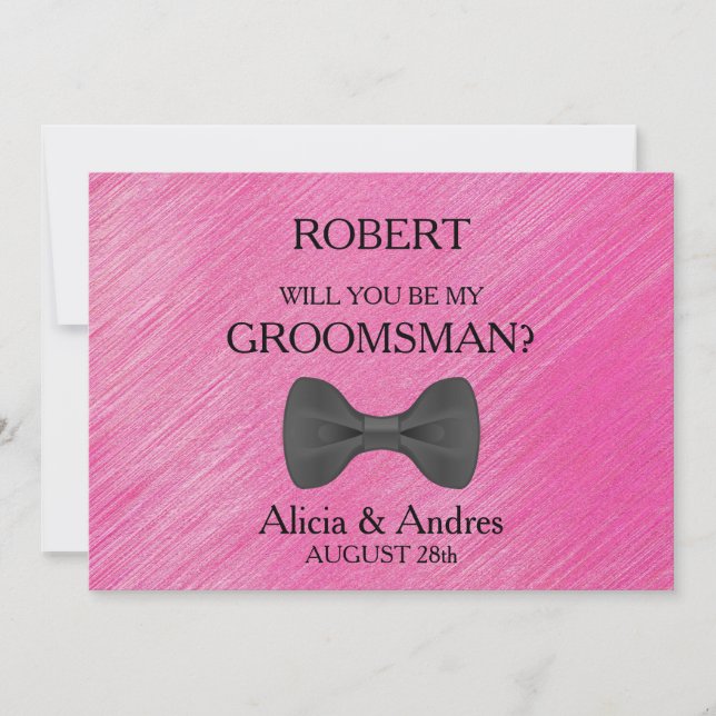 Will you be my Groomsman? Proposal Invitation (Front)